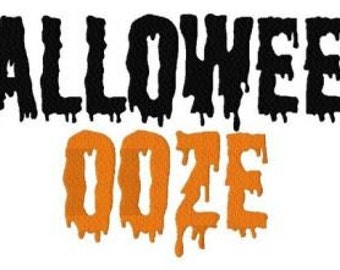 INSTANT DOWNLOAD Halloween Ooze Dripping Scary Script Machine Embroidery Font Set Includes 3 Sizes