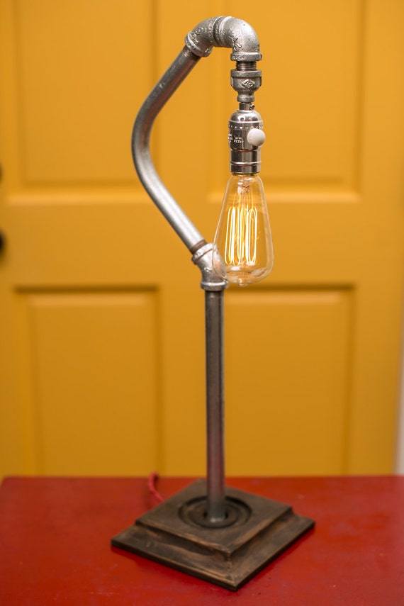 Items similar to Custom Made Galvanized Pipe Lamp Featuring dimmer ...