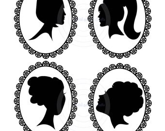 Little Girl Silhouette African American Girl by 