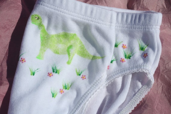 Dinosaur Panties girls underwear size XXsmall Xsmall Small