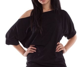 Off The Shoulder Top, oversized off shoulder tee, womens off the shoulder shirt, off the shoulder, one shoulder tshirt, xlarge shirt