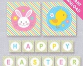 INSTANT DOWNLOAD Printable Happy Easter Banner (Digital File) Il_170x135