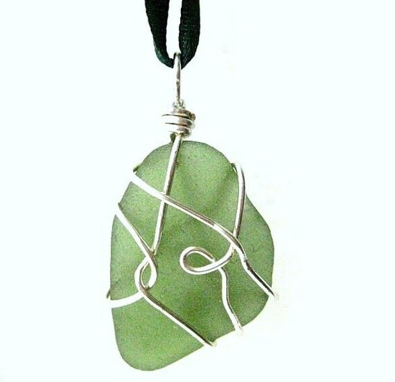 Sea Glass Suncatcher from Ireland. Irish Beach Glass Ornament or Pendant