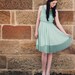 Mint Bridesmaid chiffon dress/ Chiffon cocktail dress ON SALE/ Elegant mini dress/ Cocktail summer dress/ Bridesmaid dress