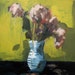 Loose Threads . 8 x8 giclee art print of still life flower painting