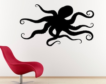 Octopus Decal - Ocean Decor - Octopus Wall Art