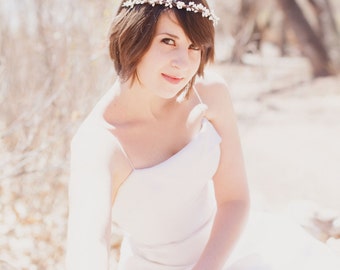 Bridal headband, wedding accesories, woodland bridal wreath