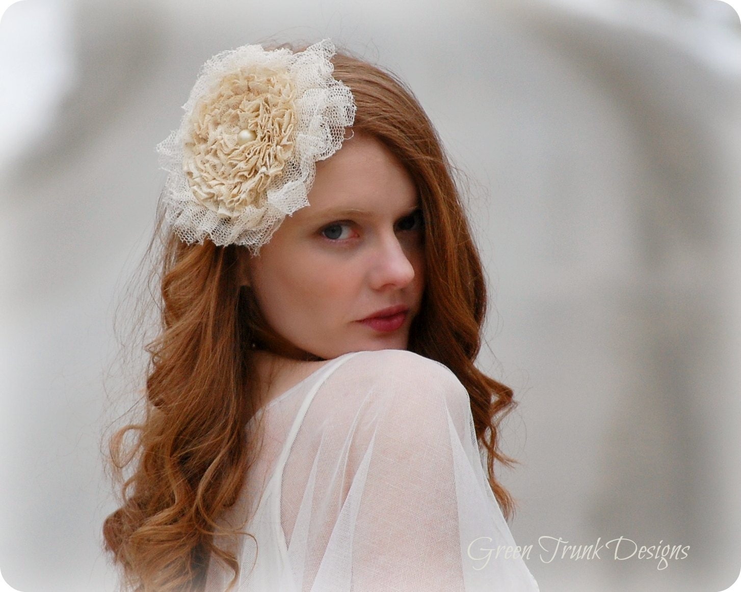 shabby chic lace hair clip barrette rustic wedding headpiece shabby chic lace hair clip barrette rustic wedding headpiece