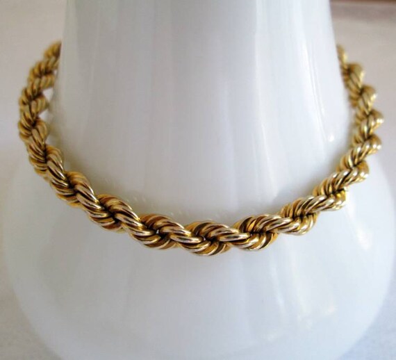 Gold Filled Twisted Rope Bracelet Vintage LeStage 1/20 12K