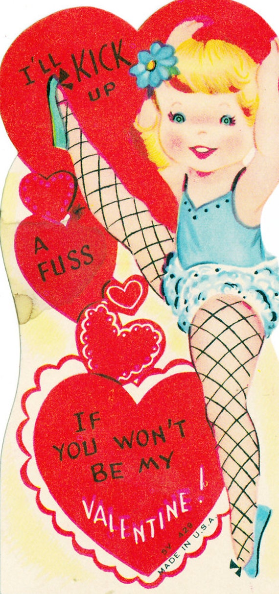 vintage children's classroom valentines day card 082