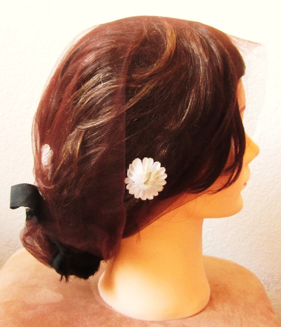 Curlersflowered netdaisycurling caphair roller net1950s