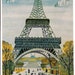 Eiffel Tower Paris Artist Rodolphe Rousseau Vintage Chrome