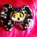 Sugar Skull - Bow - Yellow eyes - Zombie - OOAK - Hairbow - Day of the Dead - Clip