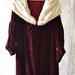 48 HOUR SALE: Stunning Dark Wine Velvet Flapper Cocoon Coat With Ermine Fur Collar - As Is