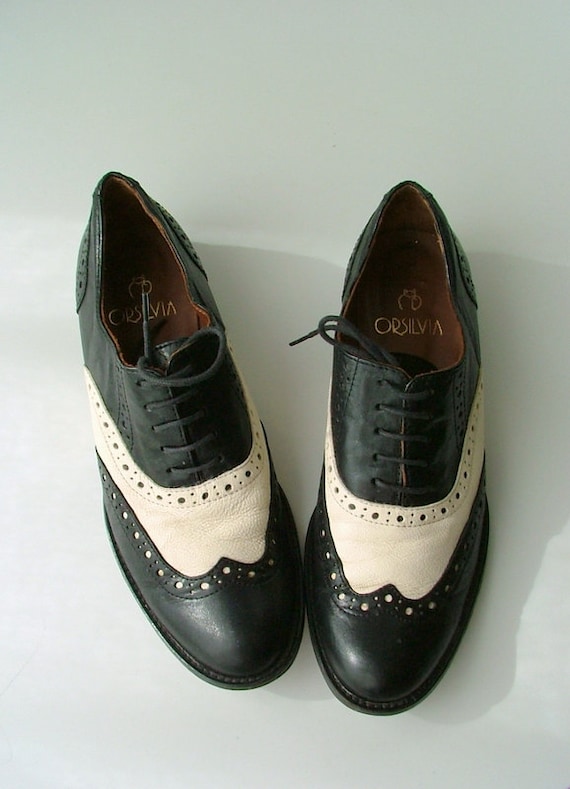 oxfords for women black and white