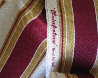 Vintage French Unused Clairfontaine Grand Teint Meuble Strong Hessian Type Fabric 65" by 50" Upholstery Fabric