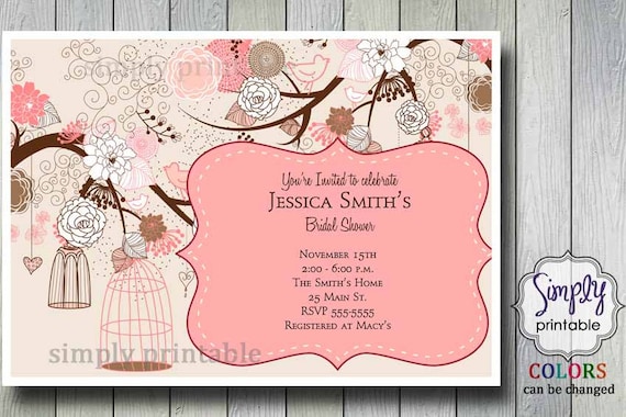 Bridal Shower Invitation with Vintage Floral Il_570xn
