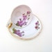 Occupied Japan Tea Cup Saucer Set Ucagco China Purple Demitasse Set Forget Me Not Flowers
