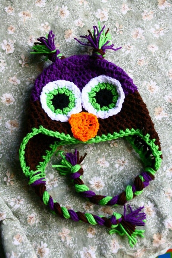 owl crochet size pattern hat toddler Owl HookedOnTheHook by Etsy Pattern on Crochet Hat