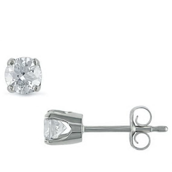 Classic Everyday Wear Diamond Stud Earrings 1/4 Ct Round