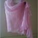 Pale pink lace scarf hand knitted mohair wrap SALE 35% OFF