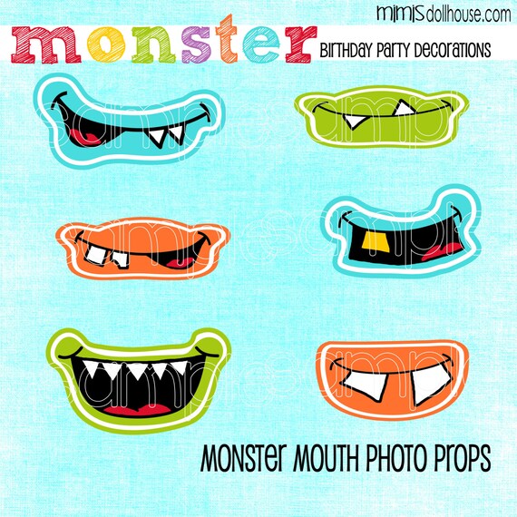 Monster Photo Props-Monster Mouths-PDF Il_570xn