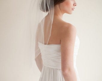 Wedding Veil, Elbow Length Bridal Veil, Tulle Veil, 28 inches- Hannah - Style 7513