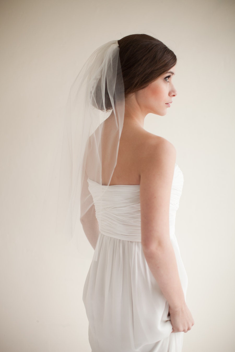Wedding Veil Elbow Length Bridal Veil Tulle Veil 28 inches