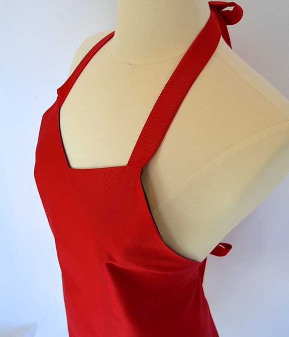 Items similar to Red Hot Ruffle Apron on Etsy