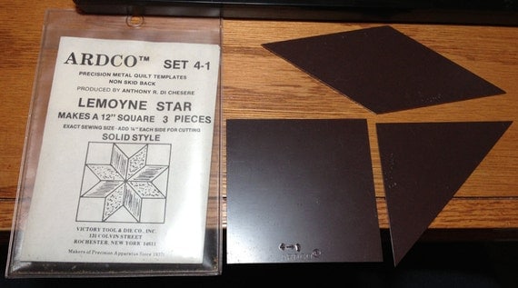Vintage ARDCO metal quilt template for 12 LeMoyne Star
