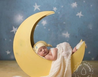 The Original - Moon Prop, Newborn Photography Prop Moon, Moon Photo Prop, Wood Moon Prop