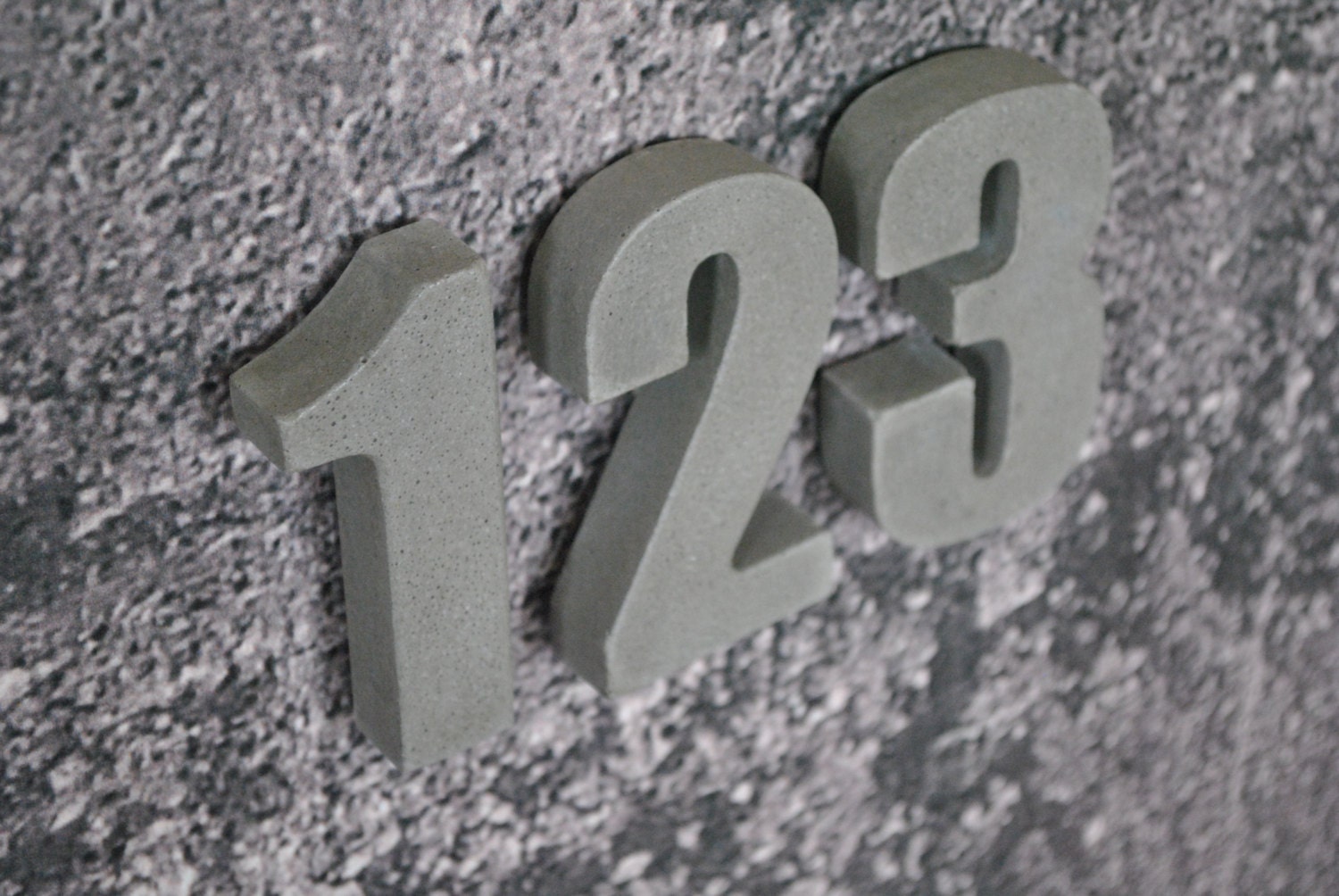 Concrete Address Numbers / Modern House Numbers by fmcdesign