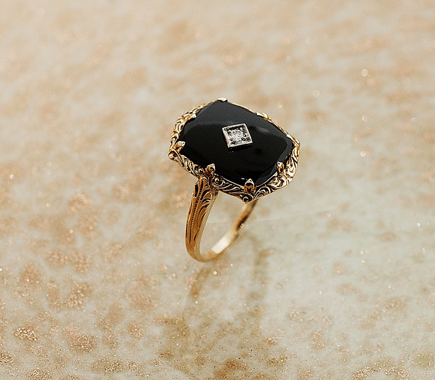 black onyx white gold ring black onyx white gold ring