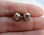 Colorado crystal post earring,swarovski crystal earrings,golden Swarovski earrings