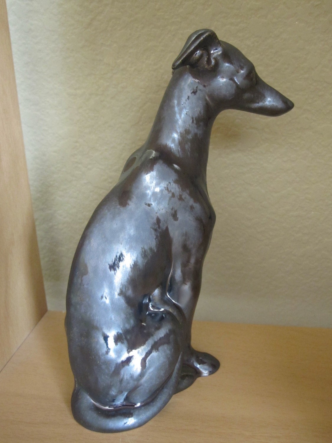 greyhound ceramic statue