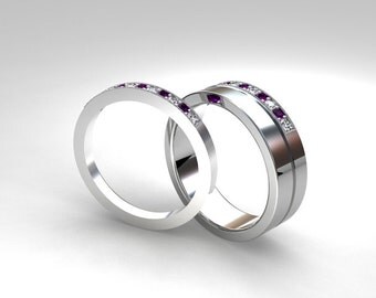 Mens wedding rings with birthstones