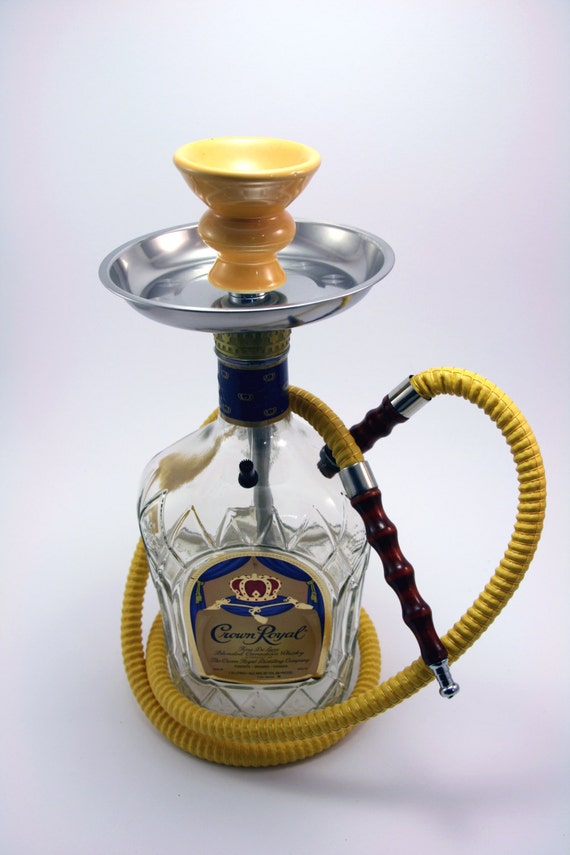 Items similar to 1.75ml Large Made to Crown Royal Glass Bottle Shisha
