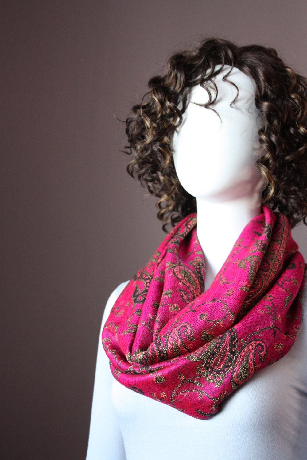 Magenta scarf fall scarf bright scarf
