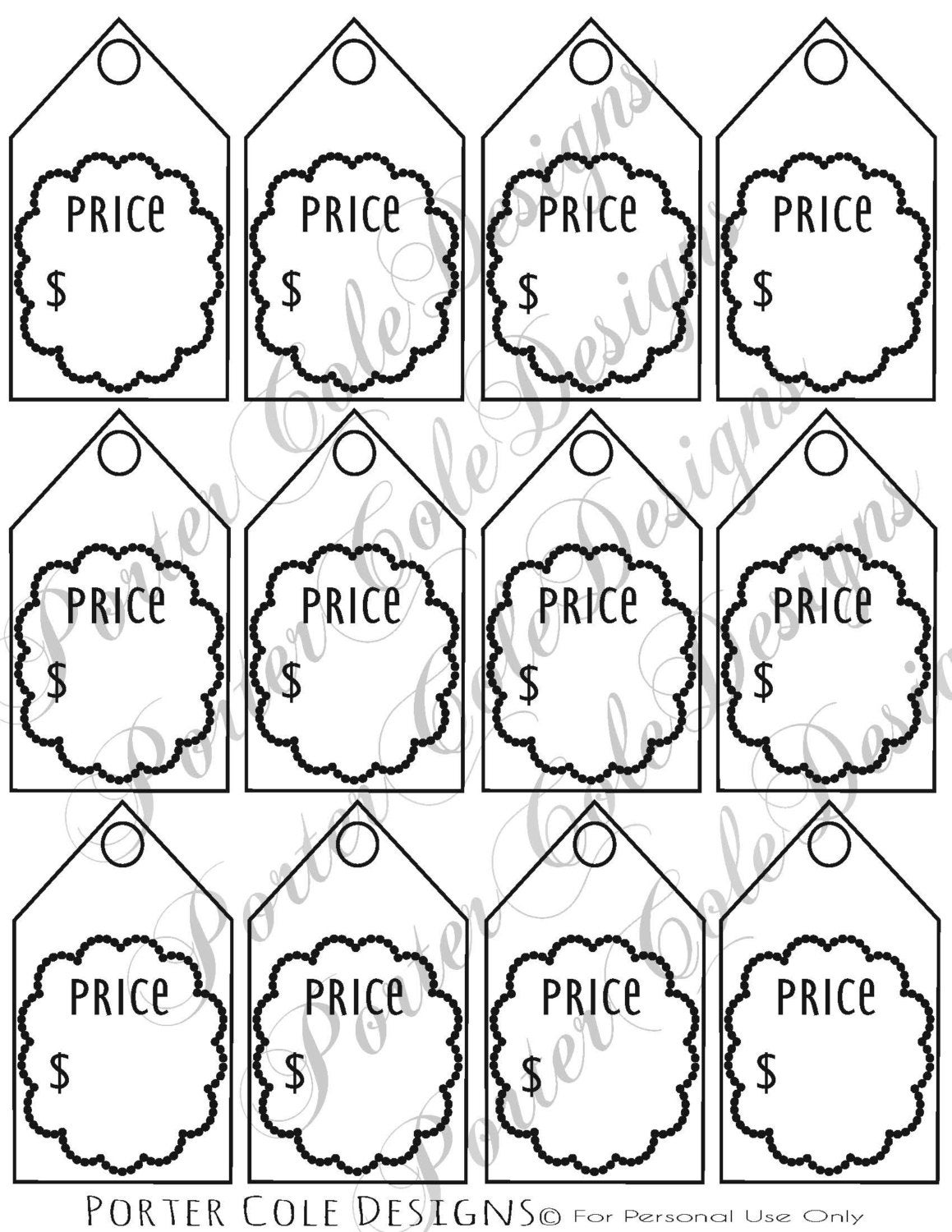 Printable Price Tag Template Printable Templates