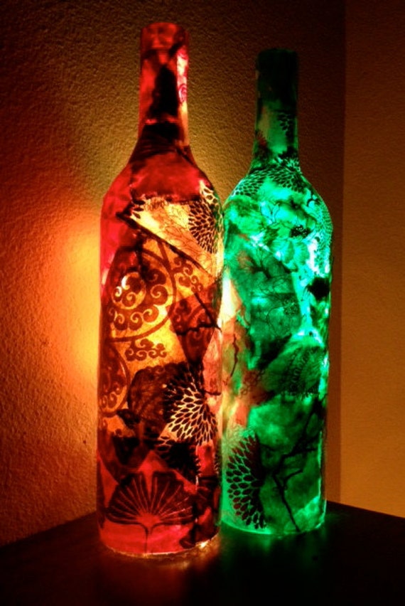 decoupage wine fabric with bottles to Wine Bottle Items Bottle similar Light, NEW Lamp Wine