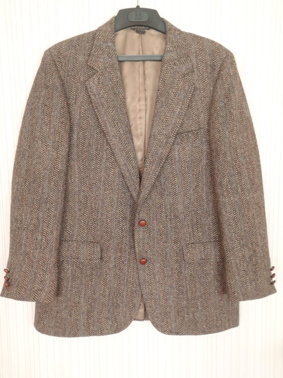 Harris Tweed Mens Jacket of Handwoven Pure Scottish Wool