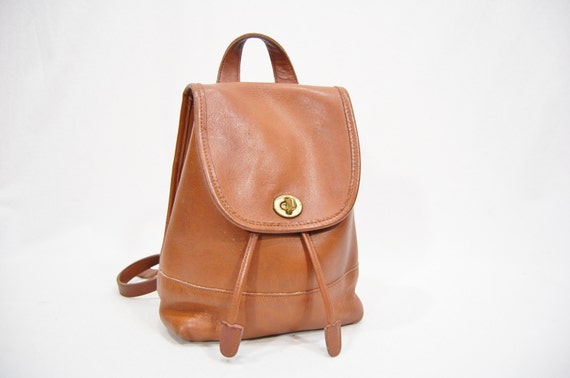 brown backpack purse