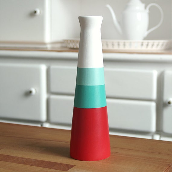 Items similar to Painted Ceramic Vase Home Decor on Etsy