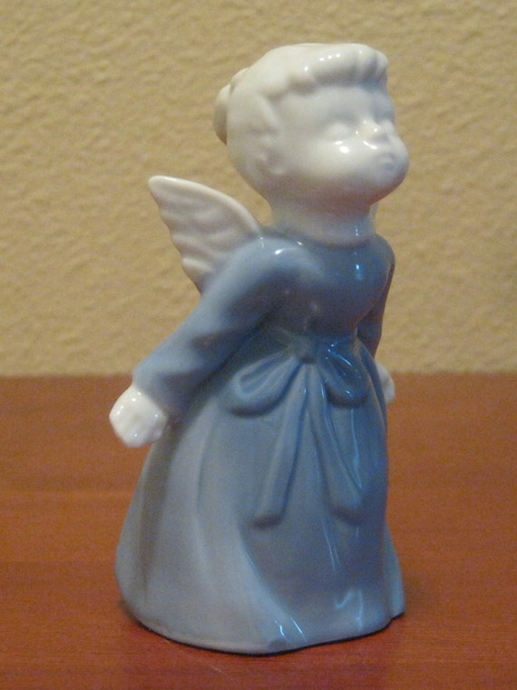 Items Similar To Vintage Ceramic Blue Angel Figurine Made In Japan On Etsy