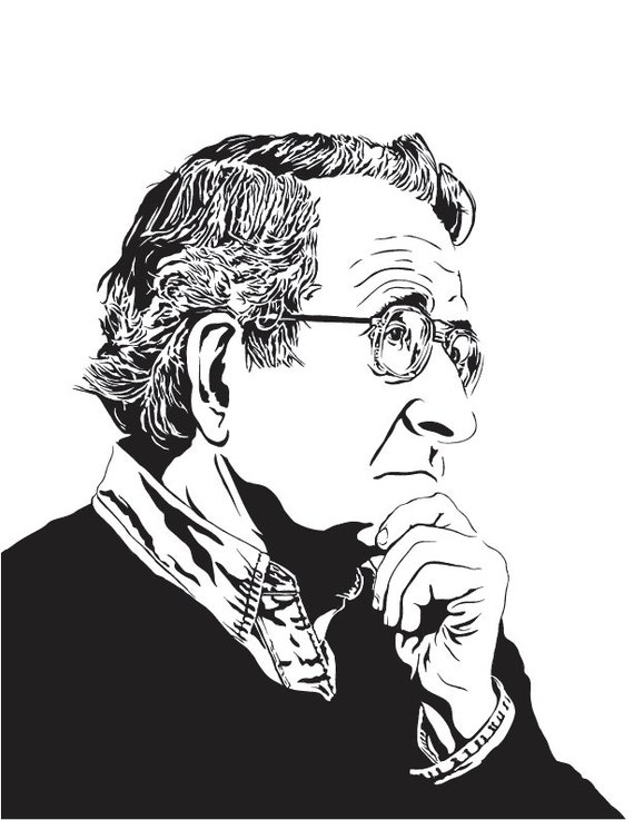 Noam Chomsky - MIT Professor, Activist, Author - A4 Art Print