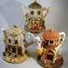 Three Hometown Teapot Cottages/Antique Store, Post Office and Grocery Store Cottages