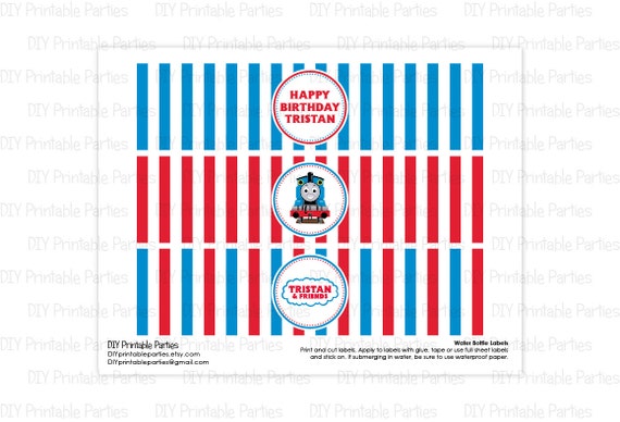 Printable DIY Blue and Red Thomas the Train by DIYprintableparties