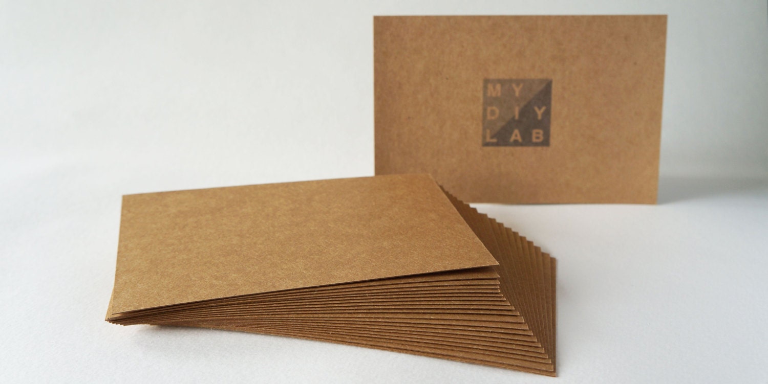 Set of 20 // Kraft Card Stock // 4x6 // Postcard Size // Extra