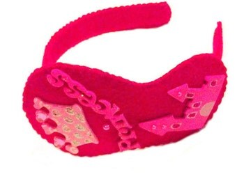Princess Headband - Fuchsia Pink - Felt Hair Accessory - Girls Birthday ...