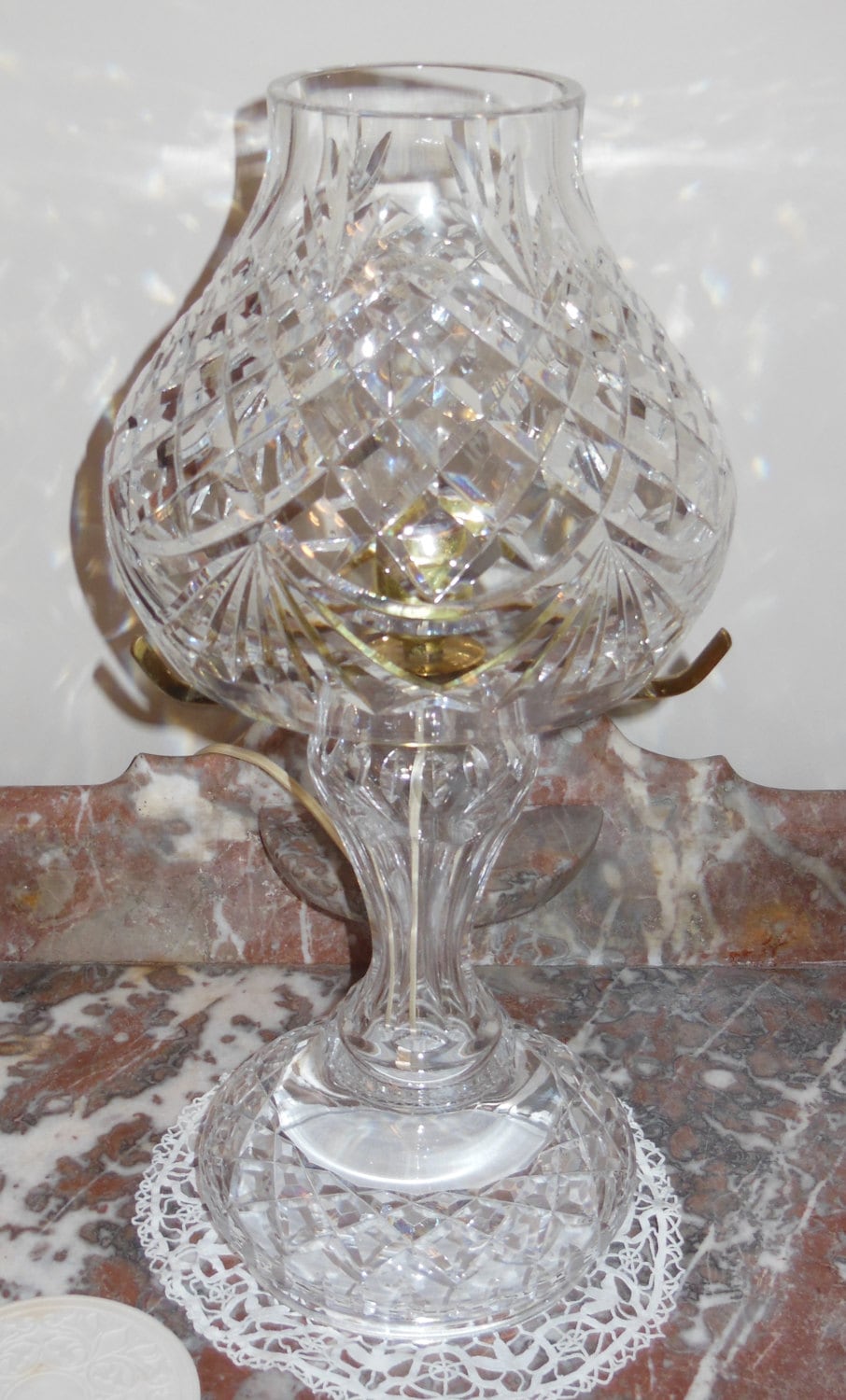 ON SALE Waterford Crystal Lamp Signed